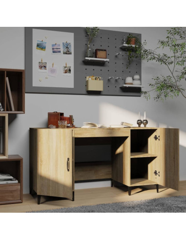 Scrivania Rovere Sonoma 140x50x75 cm in Legno Multistrato