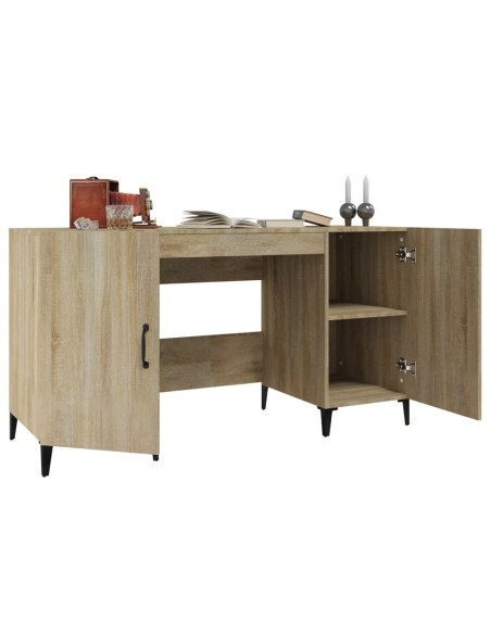 Scrivania Rovere Sonoma 140x50x75 cm in Legno Multistrato
