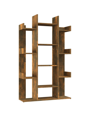 Libreria Rovere Fumo 86x25,5x140 cm in Legno Multistrato