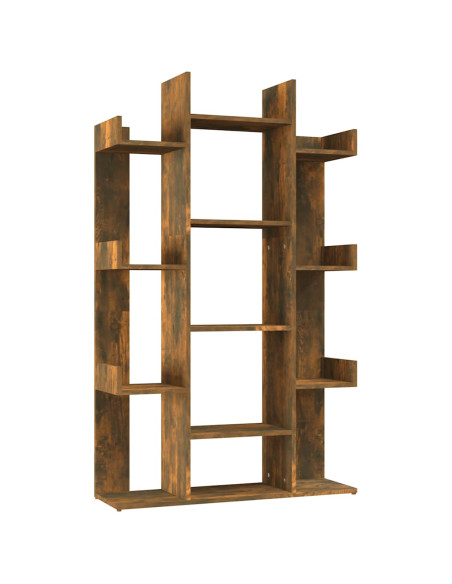 Libreria Rovere Fumo 86x25,5x140 cm in Legno Multistrato
