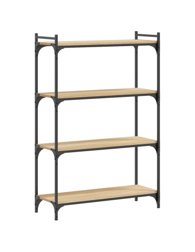 Libreria 4 Ripiani Rovere Sonoma 80x30x120 cm Legno Multistrato