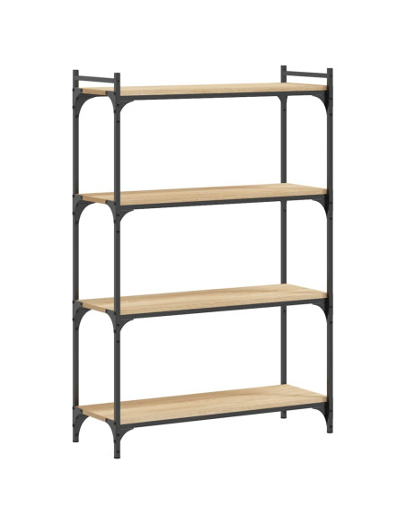 Libreria 4 Ripiani Rovere Sonoma 80x30x120 cm Legno Multistrato