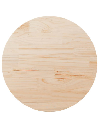 Piano Tavolo Rotondo Ø80x3 cm in Legno Massello di Pino