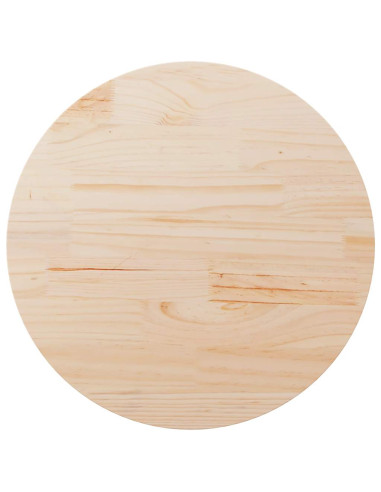 Piano Tavolo Rotondo Ø90x3 cm in Legno Massello di Pino