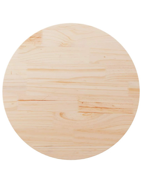Piano Tavolo Rotondo Ø90x3 cm in Legno Massello di Pino