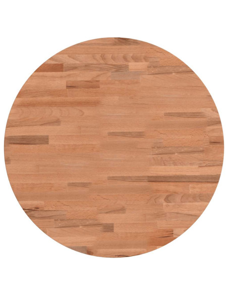 Piano per Tavolo Ø50x4 cm Rotondo in Legno Massello di Faggio