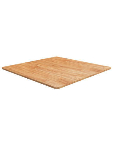 Piano Tavolo Quadrato Marrone Chiaro 80x80x1,5 Rovere Trattato