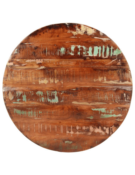 Piano per Tavolo Ø 80x3,8 cm Rotondo Legno Massello di Recupero