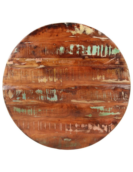 Piano per Tavolo Ø 90x3,8 cm Rotondo Legno Massello di Recupero