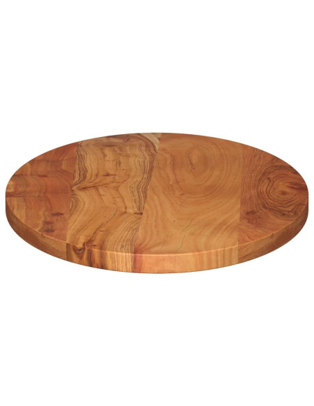 Piano Tavolo 80x40x2,5cm Ovale in Legno Massello di Acacia