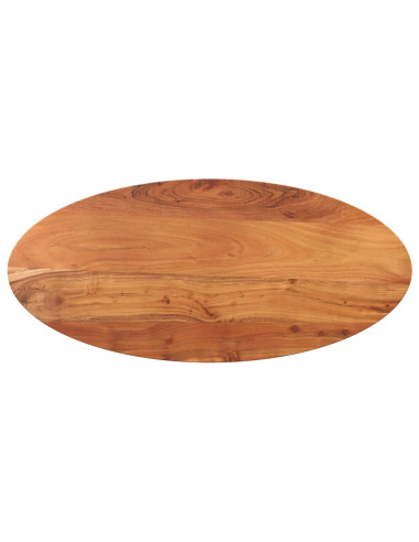 Piano Tavolo 100x40x2,5 cm Ovale in Legno Massello di Acacia