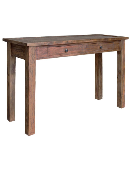 Tavolo Consolle in Legno Massello di Mogano 123x42x75 cm