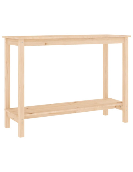Tavolo Consolle 110x40x80 cm in Legno Massello di Pino
