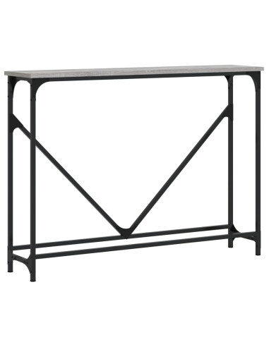 Tavolino Consolle Grigio Sonoma 102x22,5x75cm Legno Multistrato