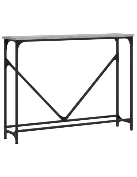 Tavolino Consolle Grigio Sonoma 102x22,5x75cm Legno Multistrato
