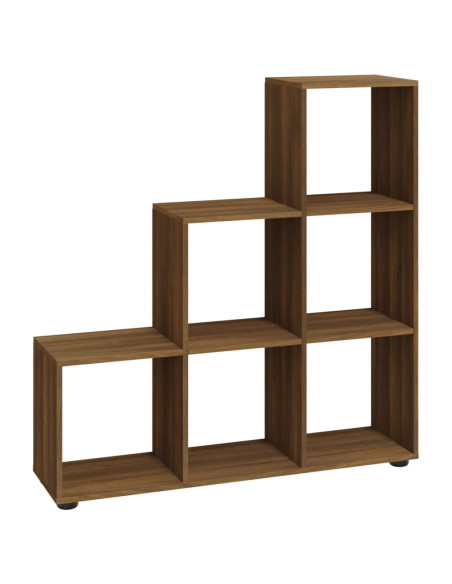 Libreria a Scala Rovere Marrone 107 cm in Legno Multistrato
