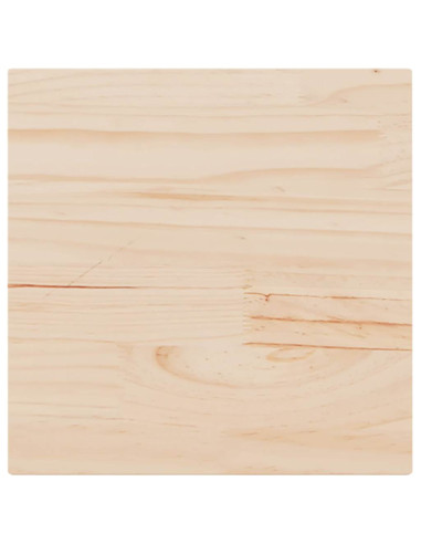 Piano Tavolo 50x50x1,7 cm Quadrato in Legno Massello di Pino