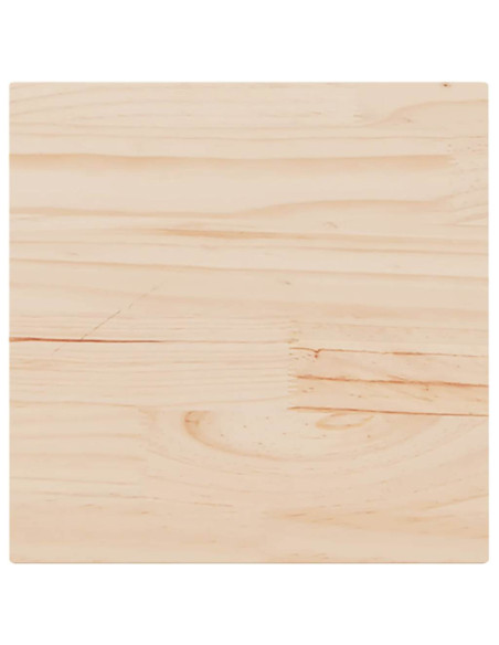 Piano Tavolo 50x50x1,7 cm Quadrato in Legno Massello di Pino