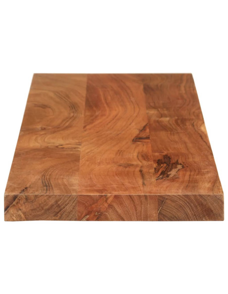 Piano Tavolo 110x40x2,5cm Rettangolare Legno Massello Acacia