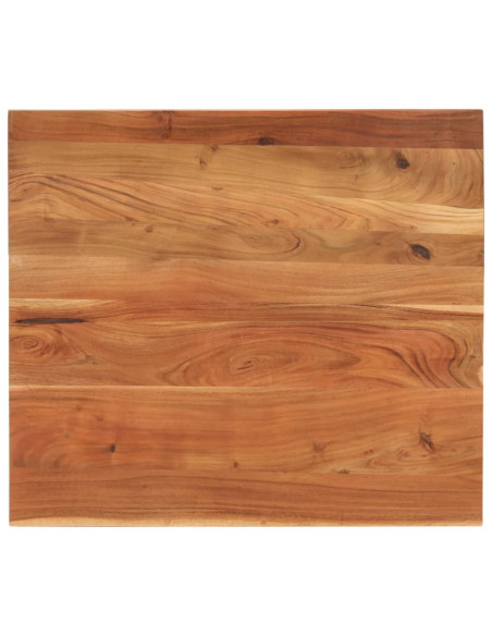 Piano Tavolo 100x80x2,5 cm Rettangolare Legno Massello Acacia
