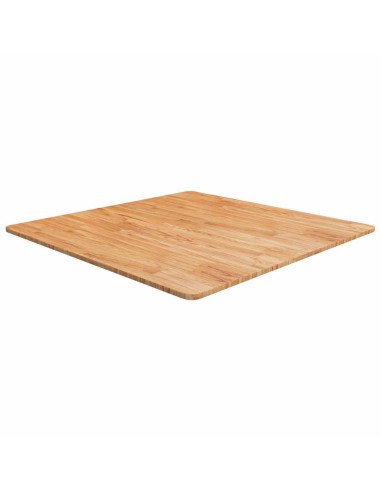 Piano Tavolo Quadrato Marrone Chiaro 90x90x1,5 Rovere Trattato