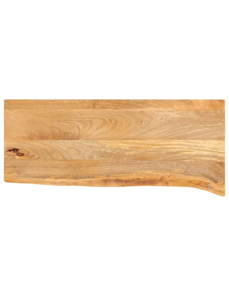 Piano Tavolo Bordi Vivi 80x30x3,8cm in Legno Massello di Mango