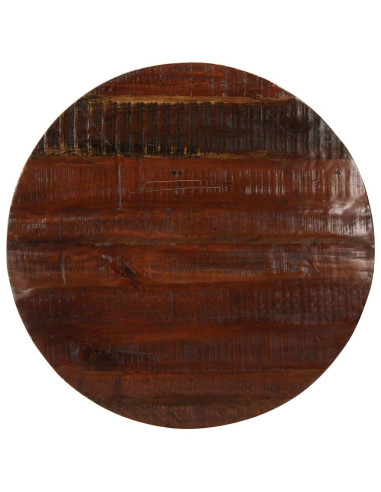 Piano per Tavolo Ø 90x2,5 cm Rotondo Legno Massello di Recupero