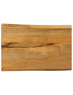 Piano per Tavolo 50x40x3,8cm Bordi Vivi in Legno Massello Mango