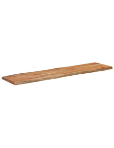 Piano Tavolo 140x40x2,5 cm Rettangolare Legno Acacia Bordi Vivi