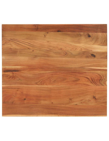 Piano per Tavolo 90x80x2,5cm Rettangolare Legno Massello Acacia