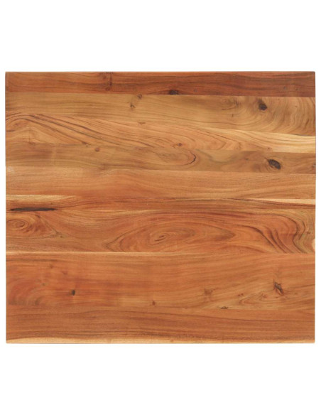 Piano per Tavolo 90x80x2,5cm Rettangolare Legno Massello Acacia