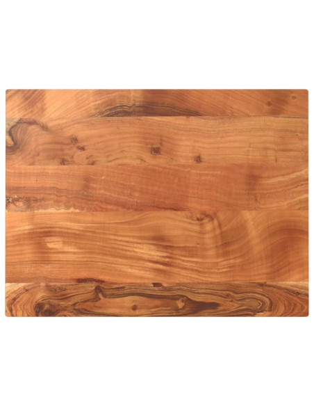 Piano Tavolo 80x70x3,8 cm Rettangolare Legno Massello Acacia