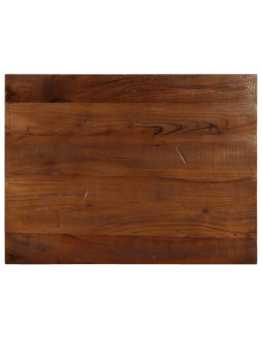 Piano Tavolo 90x70x2,5 cm Rettangolare in Massello di Recupero