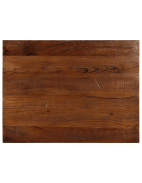 Piano Tavolo 90x70x2,5 cm Rettangolare in Massello di Recupero