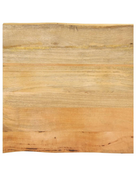 Piano per Tavolo 60x60x3,8cm Bordi Vivi in Legno Massello Mango