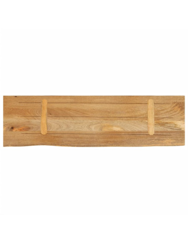 Piano Tavolo Bordi Vivi 120x30x3,8cm in Legno Massello di Mango