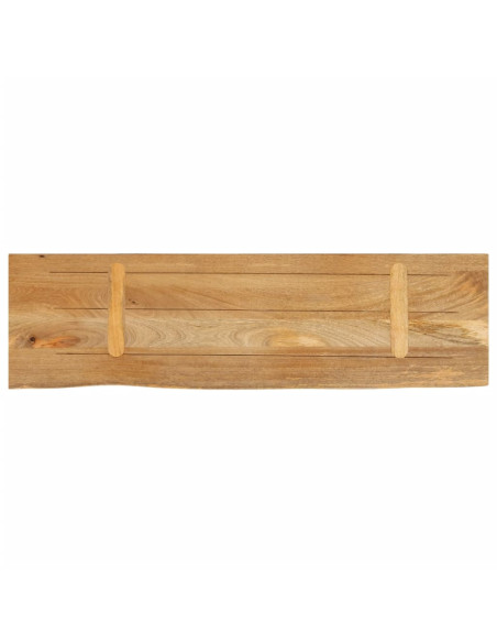 Piano Tavolo Bordi Vivi 120x30x3,8cm in Legno Massello di Mango