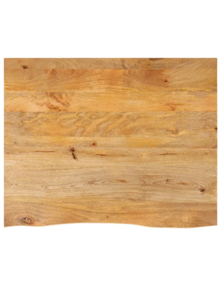 Piano Tavolo Bordi Vivi 90x80x3,8 cm in Legno Massello di Mango