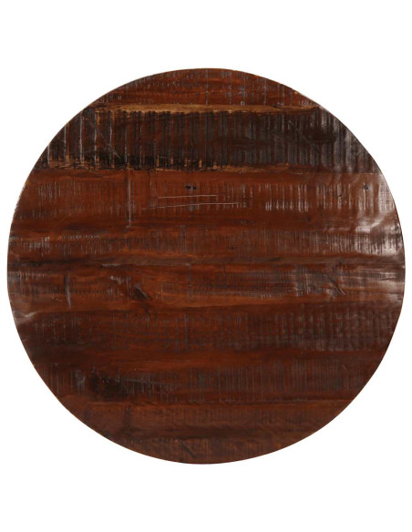 Piano per Tavolo Ø 80x2,5 cm Rotondo Legno Massello di Recupero