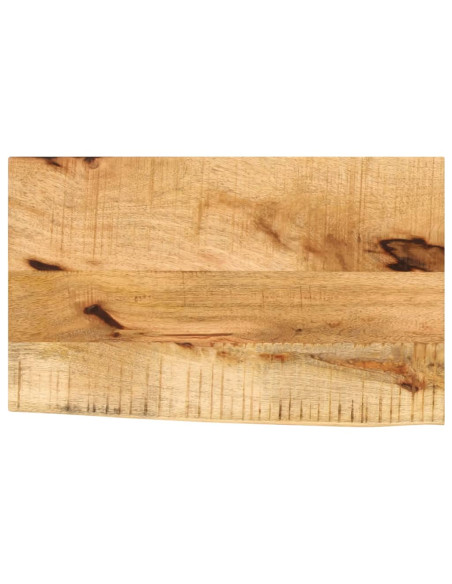 Piano Tavolo 60x40x3,8 cm Bordi Vivi Legno di Mango Grezzo