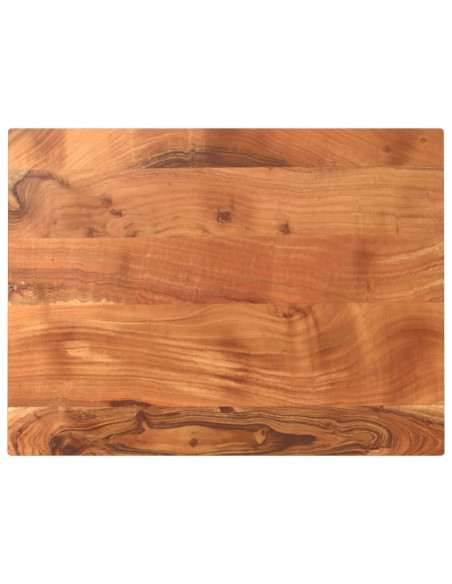 Piano Tavolo 80x70x2,5 cm Rettangolare Legno Massello Acacia