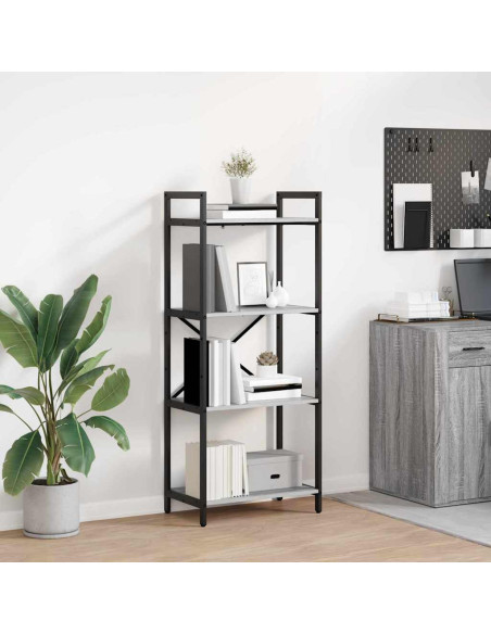 Libreria Grigio Sonoma 56 x 34 x 133,5 cm Legno multistrato