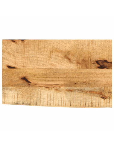 Piano Tavolo 50x40x3,8 cm Bordi Vivi Legno di Mango Grezzo
