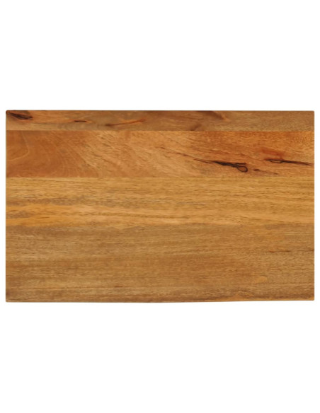 Piano Tavolo Bordi Vivi 60x30x2,5 cm in Legno Massello di Mango