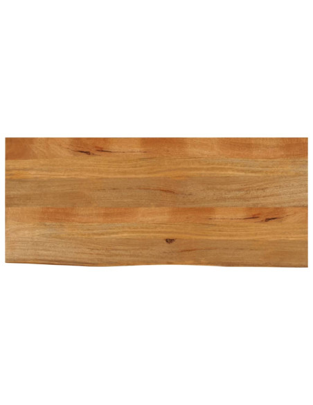 Piano Tavolo Bordi Vivi 140x60x2,5 cm Legno Massello di Mango