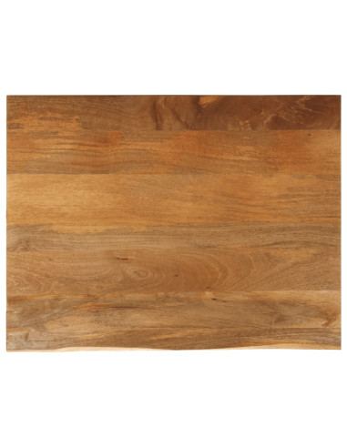 Piano Tavolo Bordi Vivi 110x80x2,5cm in Legno Massello di Mango