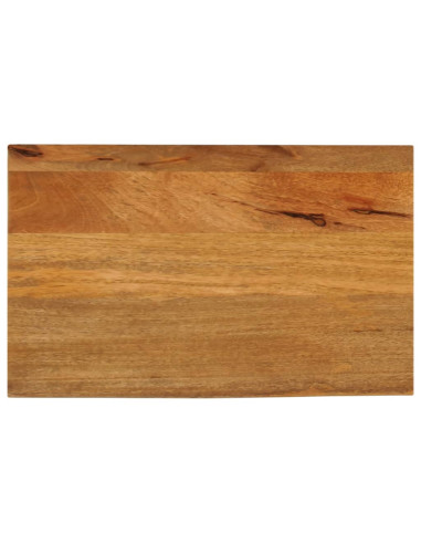 Piano Tavolo Bordi Vivi 50x40x3,8 cm in Legno Massello di Mango