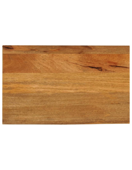 Piano Tavolo Bordi Vivi 50x40x3,8 cm in Legno Massello di Mango