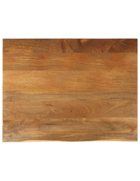 Piano Tavolo Bordi Vivi 110x80x3,8cm in Legno Massello di Mango