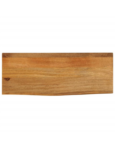 Piano Tavolo Bordi Vivi 90x30x3,8 cm in Legno Massello di Mango